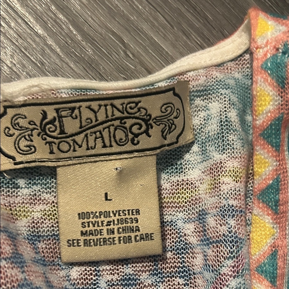 Flying Tomato Multicolor Patterned Top - Picture 4 of 4